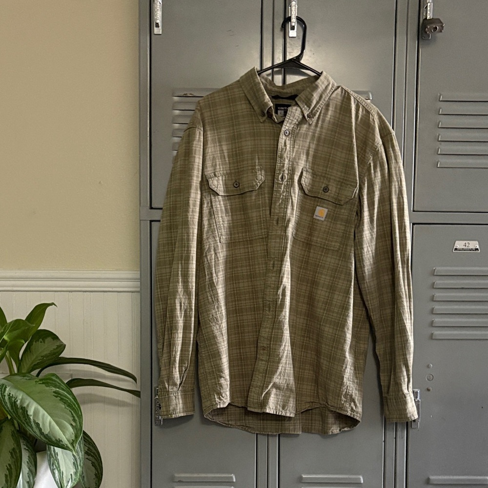 LOOSE FIT MIDWEIGHT CHAMBRAY LONG-SLEEVE SHIRT